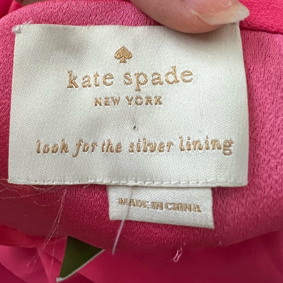 KATE SPADE NEW YORK Rambling Roses Crepe Ruffle Dress Pink Size 2 XS Brand New - Picture 5 of 16